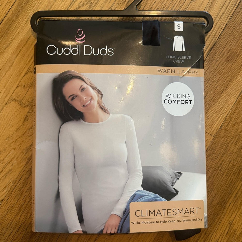 Cuddl Duds BLACK Long Sleeve Crew